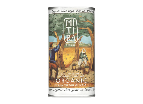 Mitira Lesvos Organic Extra Virgin Olive Oil 250ml Tin