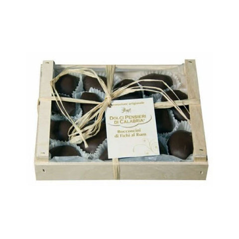 DOLCI PENSIERI DI CALABRIA Figs in Rum Covered in Dark Chocolate Box