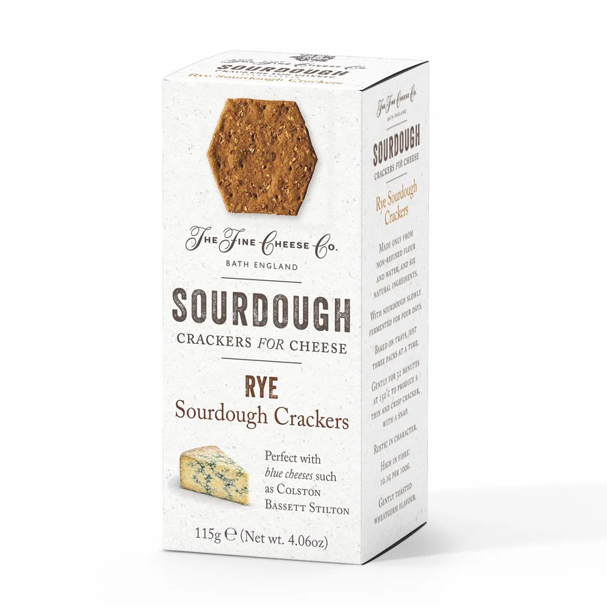 The Fine Cheese Co Rye Sourdough Crackers 115g