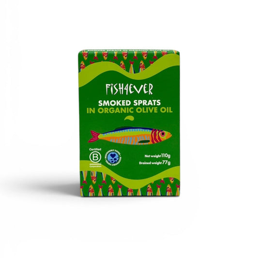 Fish4Ever Smoked Sprats in Organic Olive Oil 110g