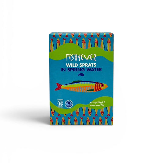 Fish4Ever Wild Sprats in Spring Water 110g