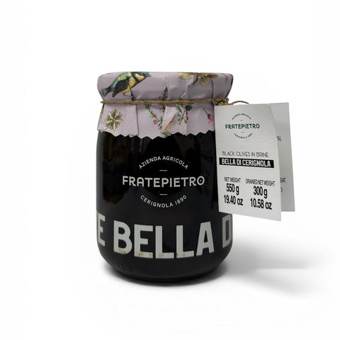 Fratepietro Black Olives in a Jar