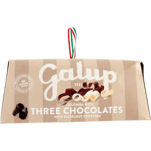 GALUP Colomba With Three Chocolate & Hazelnut Frosting 750g