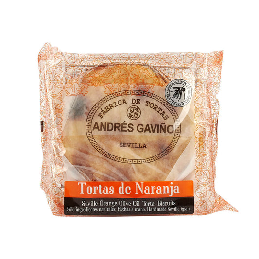 Gavino Orange Tortas de Aceite Spanish olive oil biscuits 180g pack