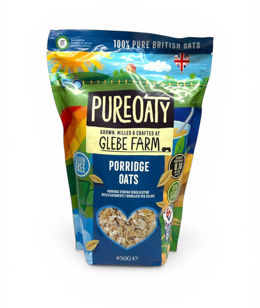 GLEBE FARM Pure Oaty Gluten Free Porridge Oats 450g
