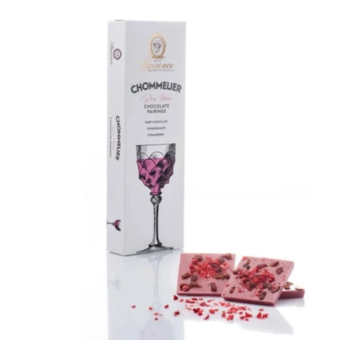 LAURENCE Ruby Chocolate with Pomegranates and Strawberry flakes 100g