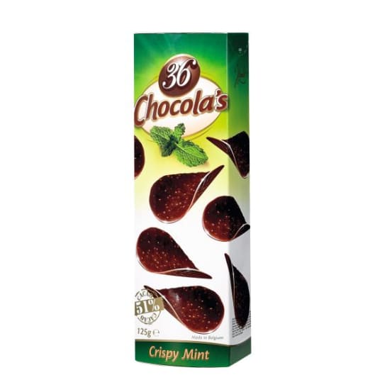 Hamlet Chocolas Crispy Mint Dark Chocolate Thins 125g original box