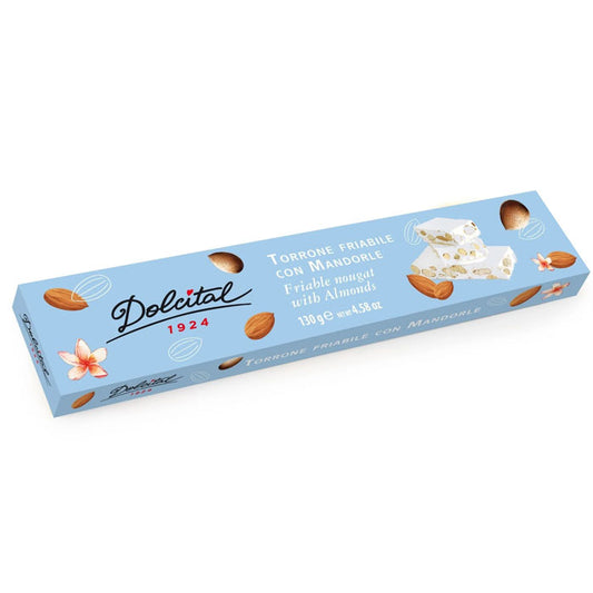 DOLCITAL Hard Nougat with Almonds 180g