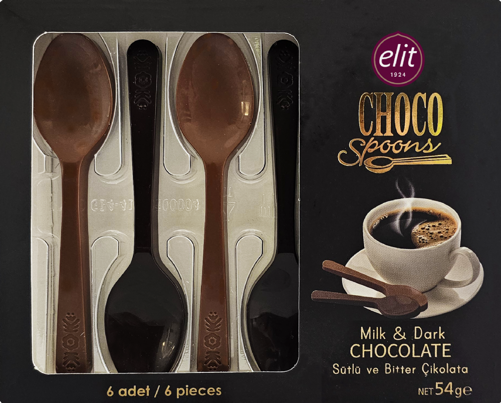 Elit Milk & Dark Chocolate Spoons 54g