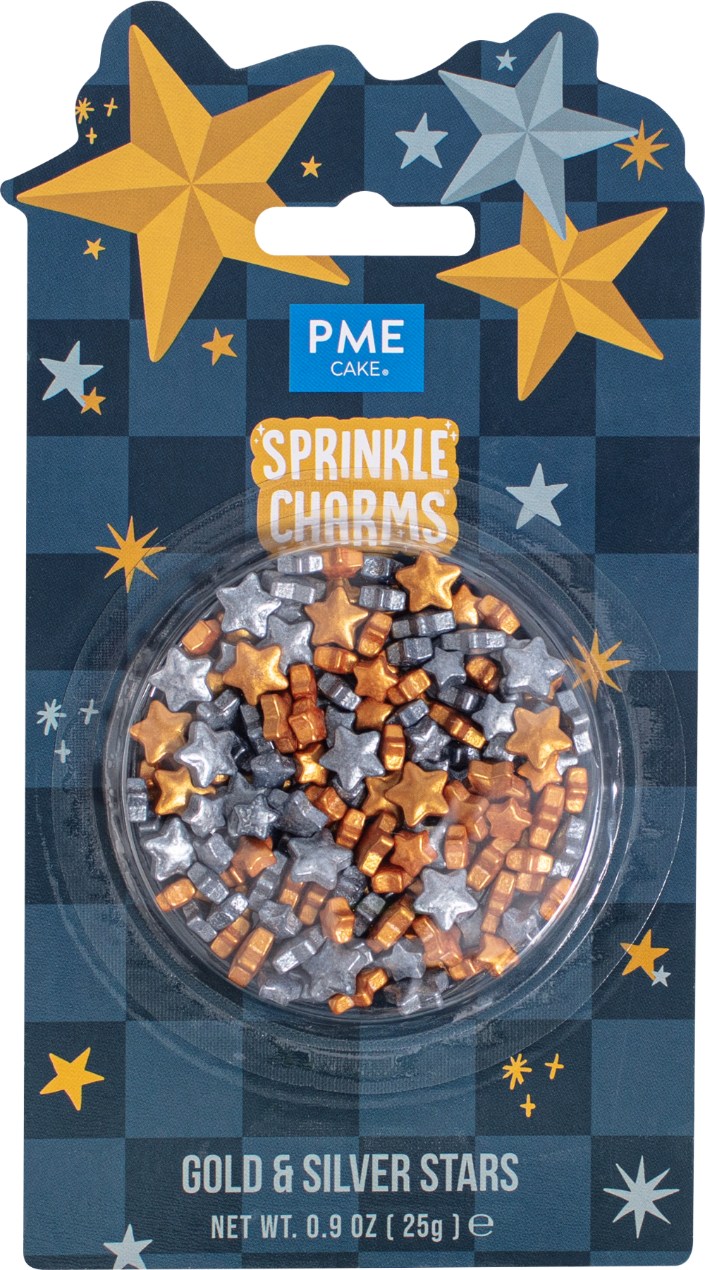 PME Sprinkle Charms Gold & Silver Stars 25g