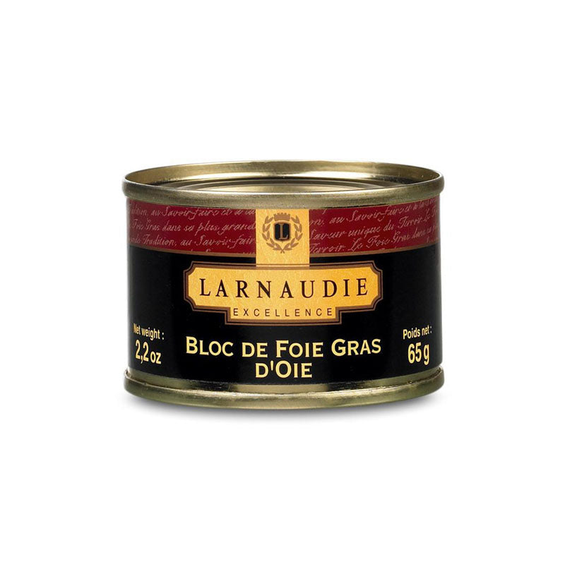 Jean Larnaudie Bloc de Foie Gras d'Oie 65g original tin