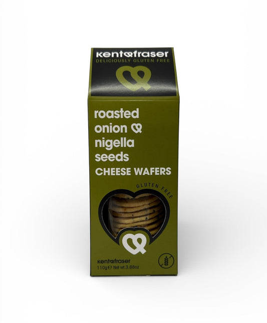 KENT & FRASER Gluten Free Onion and Nigella Seeds Cheese Wafers