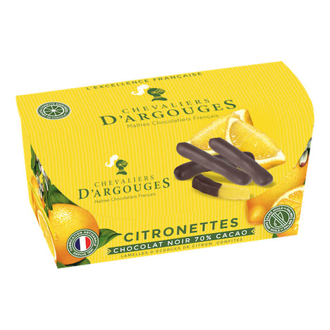 LES CHEVALIERS D'ARGOUGES Lemon Peel with Dark Chocolate