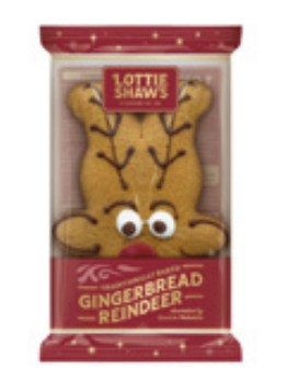 Lottie Shaw's Gingerbread Reindeer 50g in its wrapper