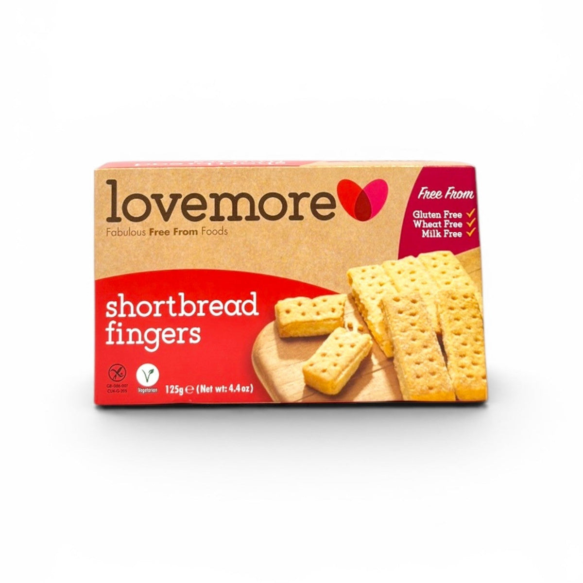 Lovemore Gluten Free Shortbread Fingers 125g