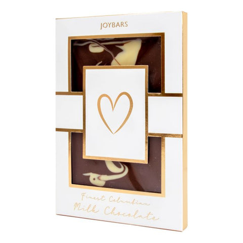 JOYPOTS Luxury Love Heart Milk Chocolate Gold Bar 175g