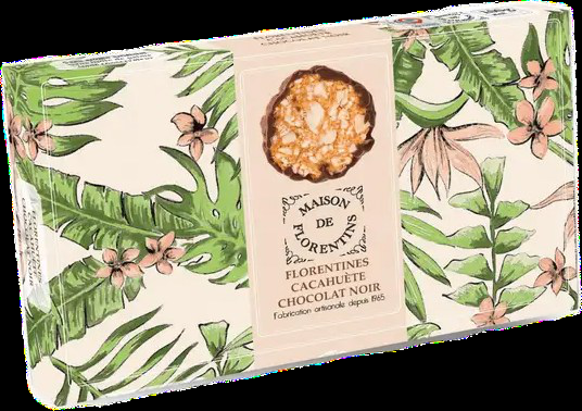 Maison de Florentins Peanut and Dark Chocolate 100g retail box