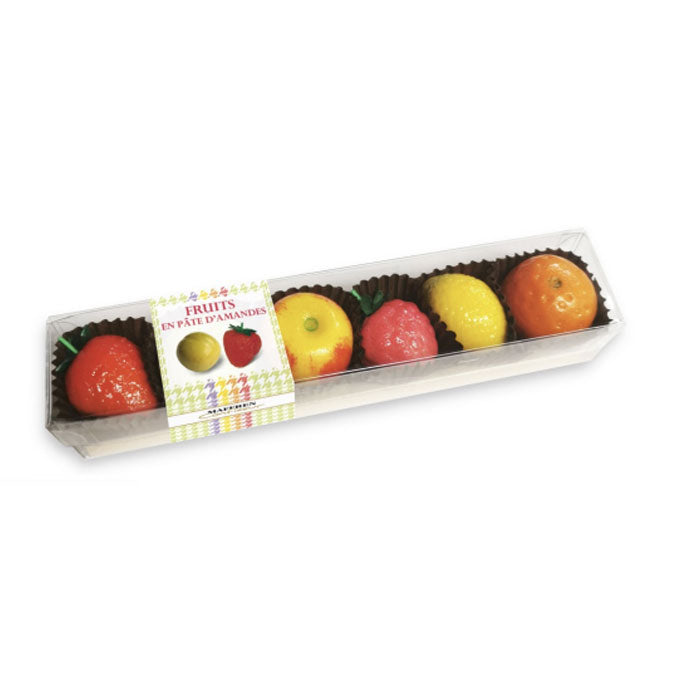 Maffren Stripe Marzipan Fruit Box 80g