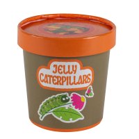 Meadowberry Jelly Caterpillars Bug Pot 130g with orange lid