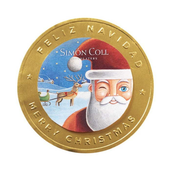 Simon Coll Santa Claus chocolate medallion 80g