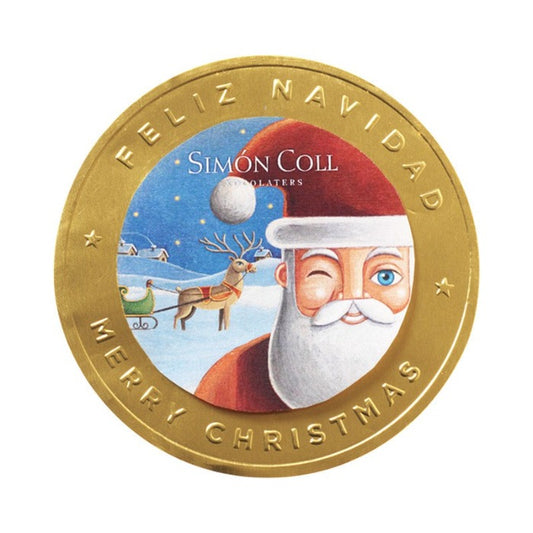 Simon Coll Santa Claus chocolate medallion 80g