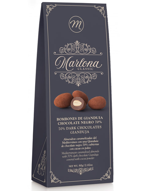 MI&CU GOURMET Marcona almonds Dark Gianduja 80g Ballotin