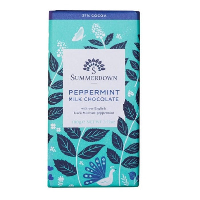 SUMMERDOWN MINT Peppermint Milk Chocolate Bar 100g