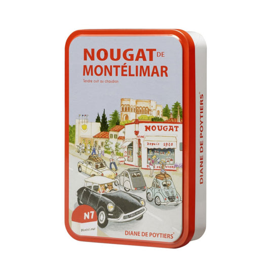 DIANE DE POYTIERS Red Route N7 Tin with Soft Nougat Pieces 200g