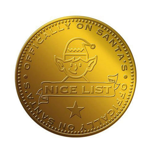 BON BON Santa's Nice List Elf Chocolate Coin
