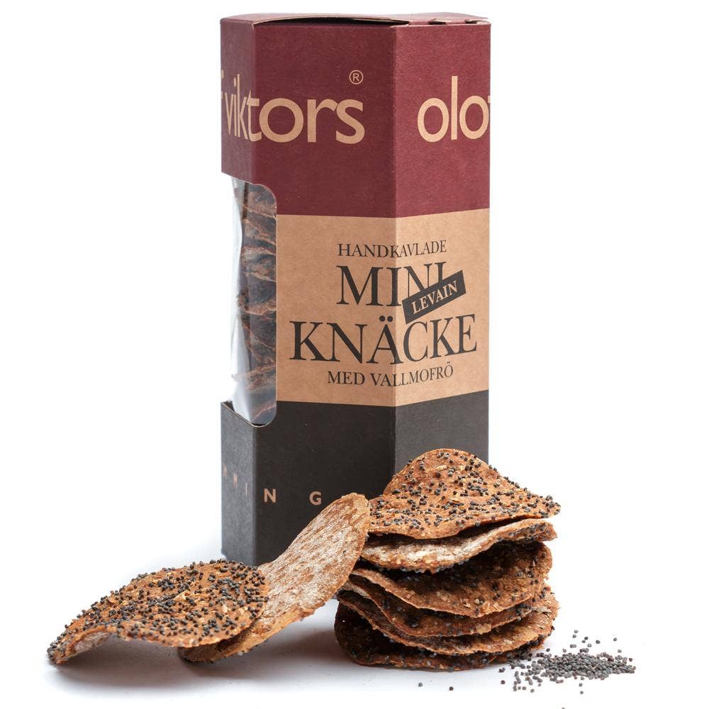 Olof Viktors Levain Poppy Seed 85g mini crispbread carton