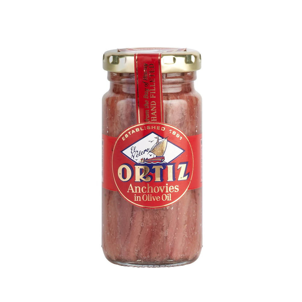 Ortiz Salted Anchovy Fillets 95g Jar