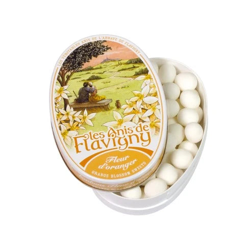 Anis de Flavigny Oval Tin Orange Blossom 50g