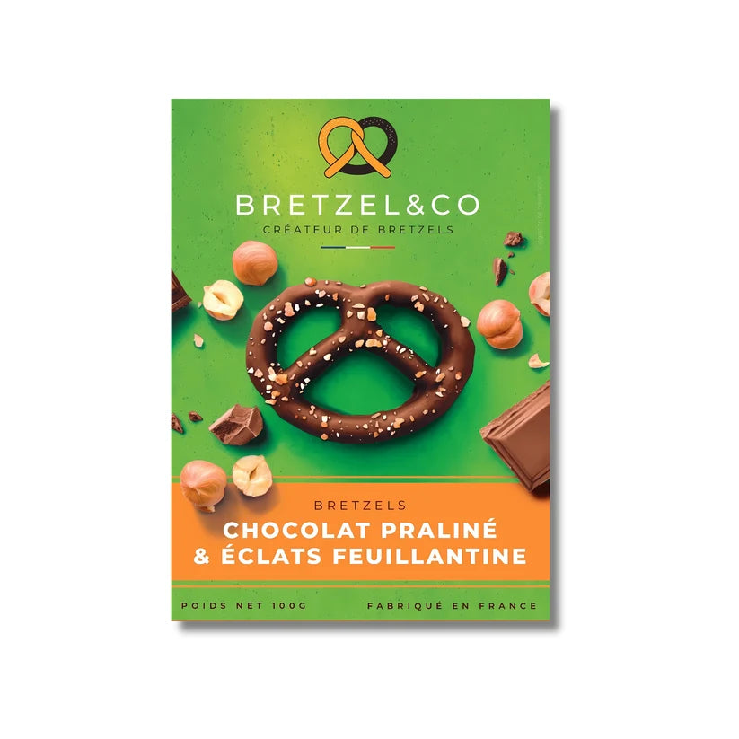 Bretzel&Co Milk Chocolate Pretzels with Praline Feuilletine 100g