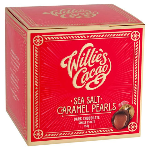 WILLIE'S Cacao Dark Chocolate Sea Salt Caramel Pearls