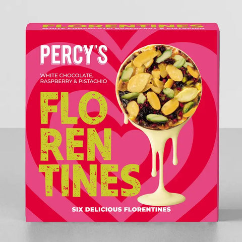 PERCY'S White Chocolate, Raspberry and Pistachio Florentines