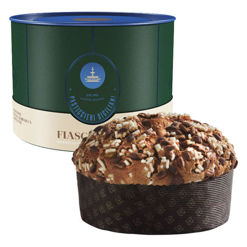FIASCONARO Panettone with Candied Pineapple, Apricot and Pistachio Nuts