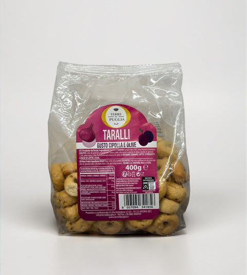 TERRE DI PUGLIA Onion & Olives Taralli 400g