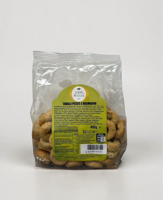 TERRE DI PUGLIA Potato & Rosemary Taralli 400g