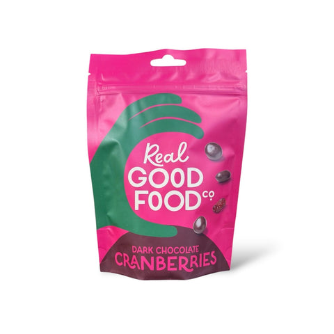 Real Good Food Dark Chocolate Cranberries