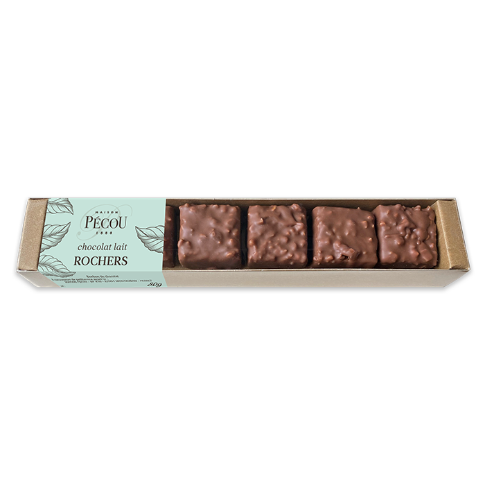 MAISON PECOU Milk Chocolate Hazelnut Rochers 80g