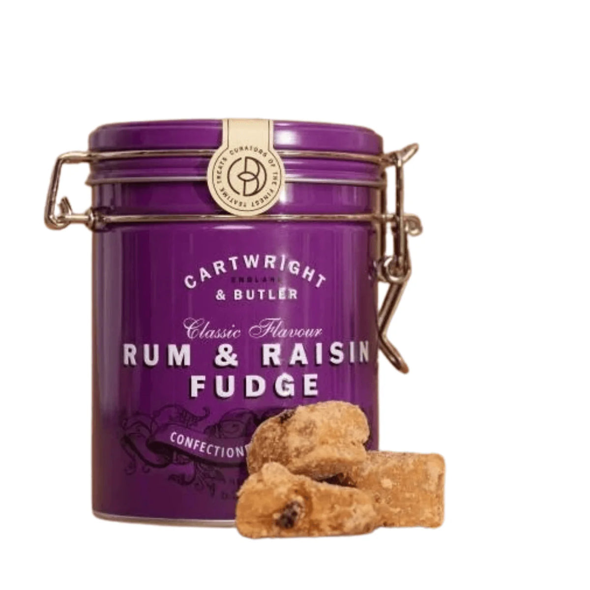 Cartwright & Butler Rum and Raisins Fudge Tin 175g