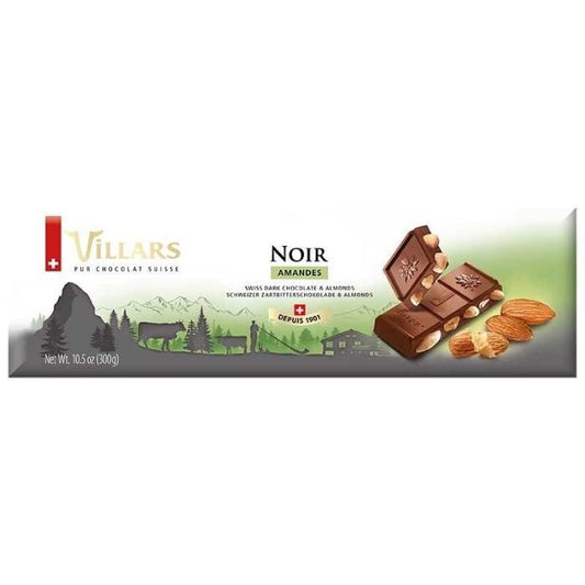 VILLARS Dark with Whole Almonds Bar 300g