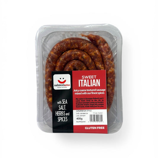 Salsicciamo Sweet Italian Luganega Sausages 400g