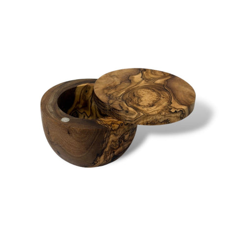 Wooden Salt Pot with Lid