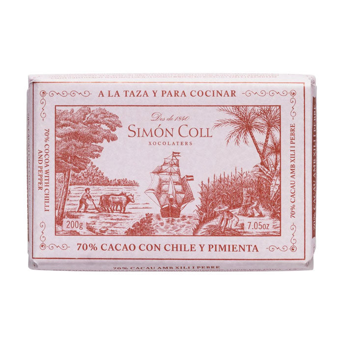 Simon Coll Chocolate A La Taza 60% Drinking Chocolate Bar 200g