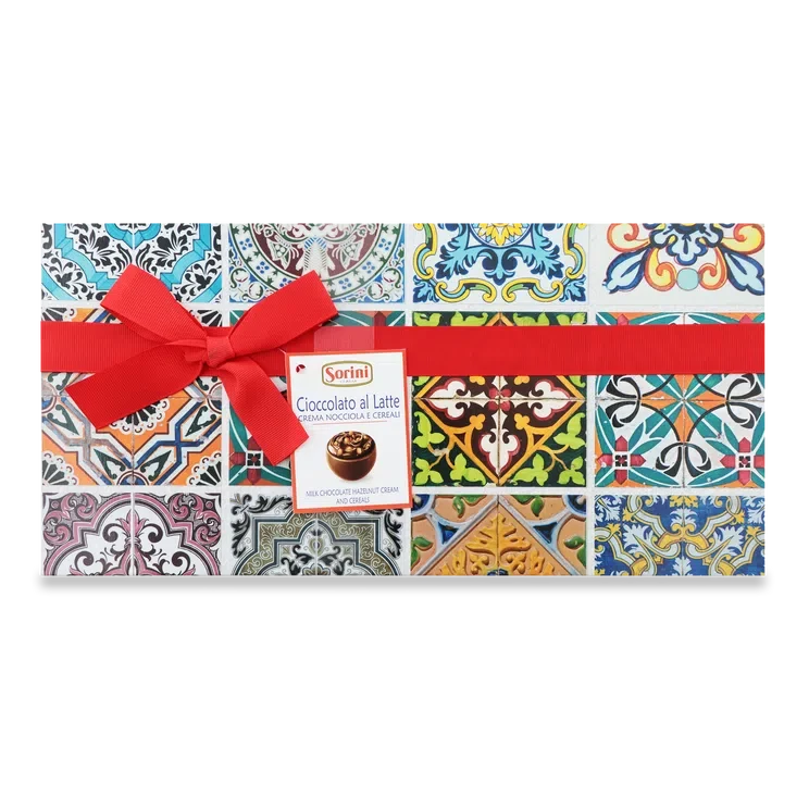 Sorini Maja Maiolica 270g milk chocolate praline gift box; artwork may vary