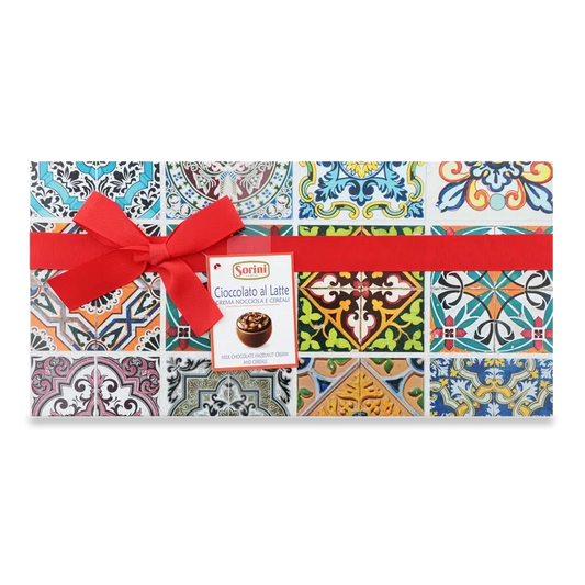 Sorini Maja Maiolica 270g milk chocolate praline gift box; artwork may vary