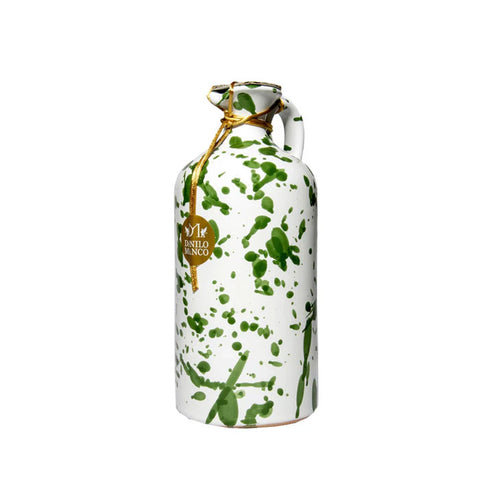 MANCO 100% Italian Extra Virgin Olive Oil in Fantasia Terracotta Pot