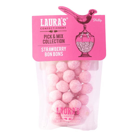 LAURA'S CONFECTIONERY Strawberry Bon Bons Pouch 148g