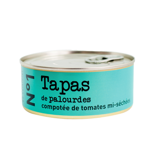 L’ATELIER DU CUISINIER N°1 Tapas - clams with a semi-dried tomato compote 215g Tin